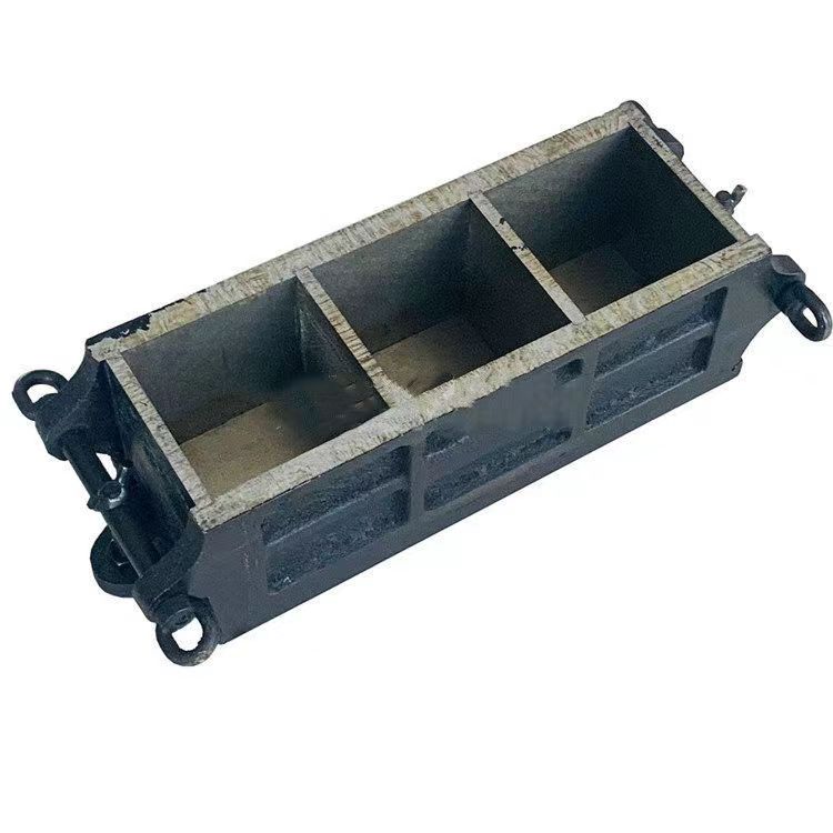 Béton acier fonte trois gang cube mould100 * 100 * 100mm