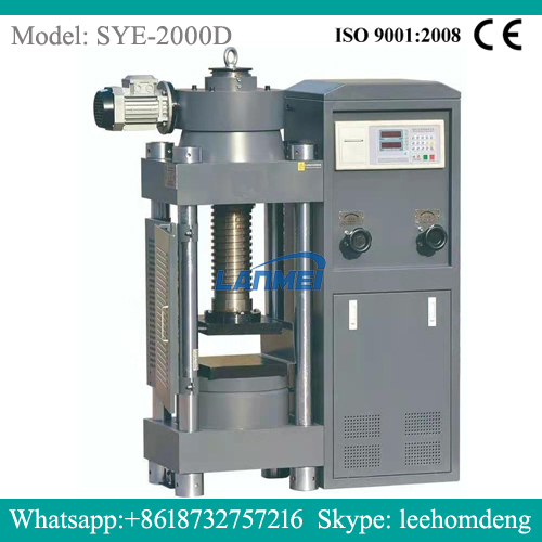 Machine d’essai de pression de béton 2000KN
