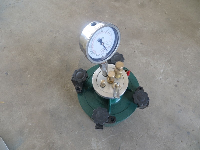 Mélange de béton de laboratoire Gauge de contenu en gaz